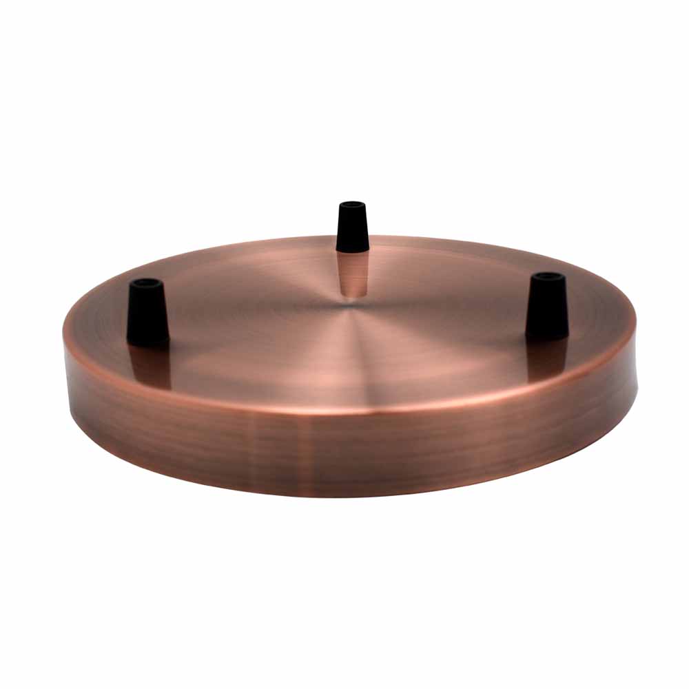 Multi-outlet ceiling rose, 3-way outlet Copper~3083